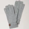 Kaschmirhandschuhe Grau meliert Kaschmir Herren