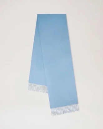 Kaschmirschal Popeline Blau Kaschmirwolle Damen