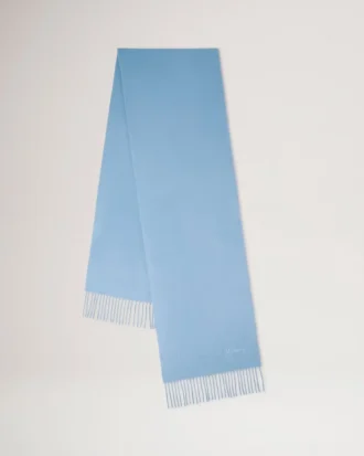 Kaschmirschal Popeline Blau Kaschmirwolle Damen