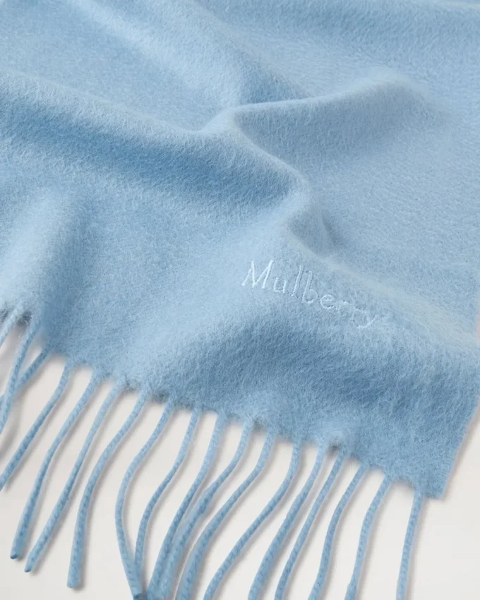 Kaschmirschal Popeline Blau Kaschmirwolle Damen Kaschmirschal Popeline Blau Kaschmirwolle Damen