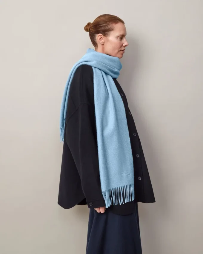 Kaschmirschal Popeline Blau Kaschmirwolle Damen Kaschmirschal Popeline Blau Kaschmirwolle Damen