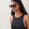 Kate Sonnenbrille Dark Havana Bio-Acetat Damen
