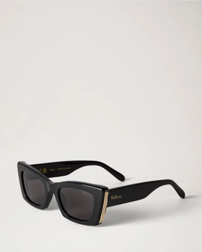 Katie Sonnenbrille Schwarze Bio-Acetat-Sonnenbrille