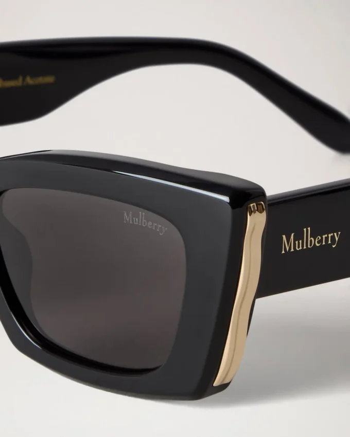 Katie Sonnenbrille Schwarze Bio-Acetat-Sonnenbrille