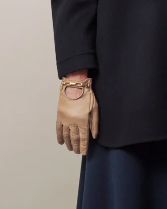 Ketten-Autohandschuhe aus Maple-Nappa für Damen