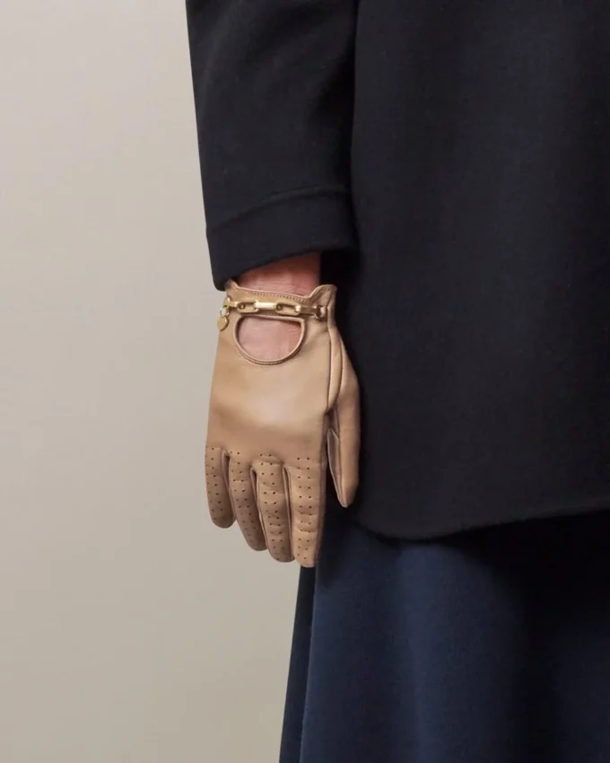 Ketten-Autohandschuhe aus Maple-Nappa für Damen Ketten-Autohandschuhe aus Maple-Nappa für Damen