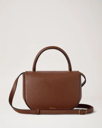 Kleine Amberley-Tasche mit Tragegriff aus geschmeidigem, glattem Eichenleder