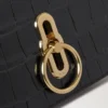 Kleine Amberley-Tasche mit Tragegriff, schwarz, glänzendes kleines Krokodilleder Kleine Amberley-Tasche mit Tragegriff, schwarz, glänzendes kleines Krokodilleder
