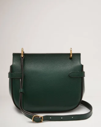 Kleine Amberley-Umhängetasche in Mulberry Green, kleine klassische Narbung