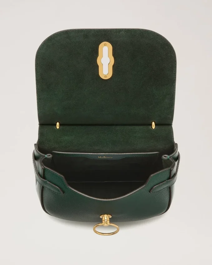 Kleine Amberley-Umhängetasche in Mulberry Green, kleine klassische Narbung Kleine Amberley-Umhängetasche in Mulberry Green, kleine klassische Narbung