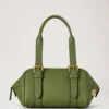 Kleine Boston-Tasche mit Fern-Muster und Heavy Grain-Finish als Geschenk