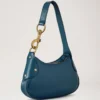 Kleine Hackney-Umhängetasche aus blauem Hochglanzleder Kleine Hackney-Umhängetasche aus blauem Hochglanzleder