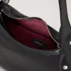 Kleine Hackney-Umhängetasche aus schwarzem, hochglänzendem Leder Kleine Hackney-Umhängetasche aus schwarzem, hochglänzendem Leder