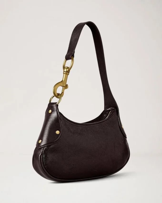 Kleine Hackney-Umhängetasche Ebony Shiny Buffalo Taschen mit Tragegriff Kleine Hackney-Umhängetasche Ebony Shiny Buffalo Taschen mit Tragegriff