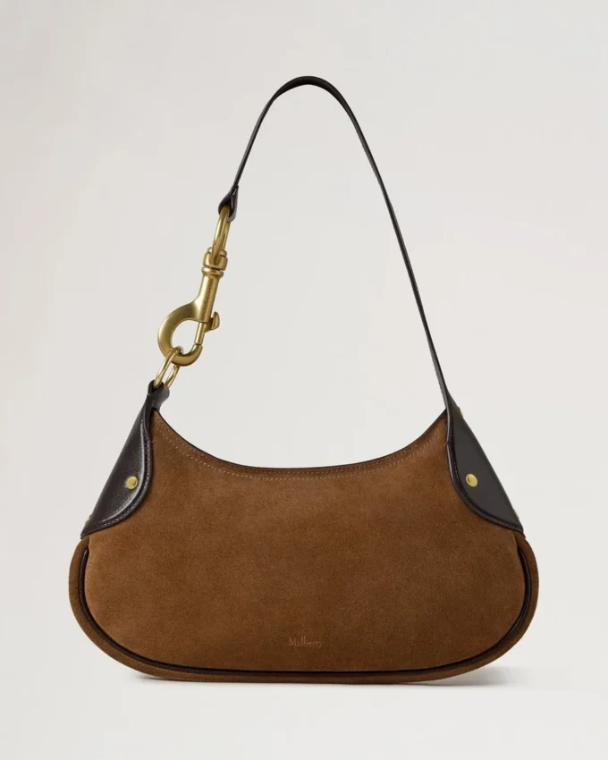 Kleine Hackney-Umhängetasche Vintage Oak Wildleder-Taschen Kleine Hackney-Umhängetasche Vintage Oak Wildleder-Taschen