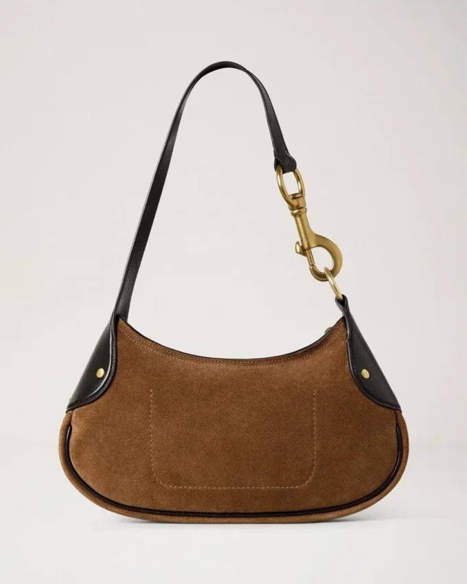 Kleine Hackney-Umhängetasche Vintage Oak Wildleder-Taschen Kleine Hackney-Umhängetasche Vintage Oak Wildleder-Taschen