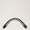 Kleine Iris-Tasche mit Griff in Mulberry Green & Chalk, Heavy Grain & Silky Calf