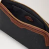 Kleine Kosmetiktasche Schwarz & Cognac Bio-basiertes Scotchgrain Kleine Kosmetiktasche Schwarz & Cognac Bio-basiertes Scotchgrain