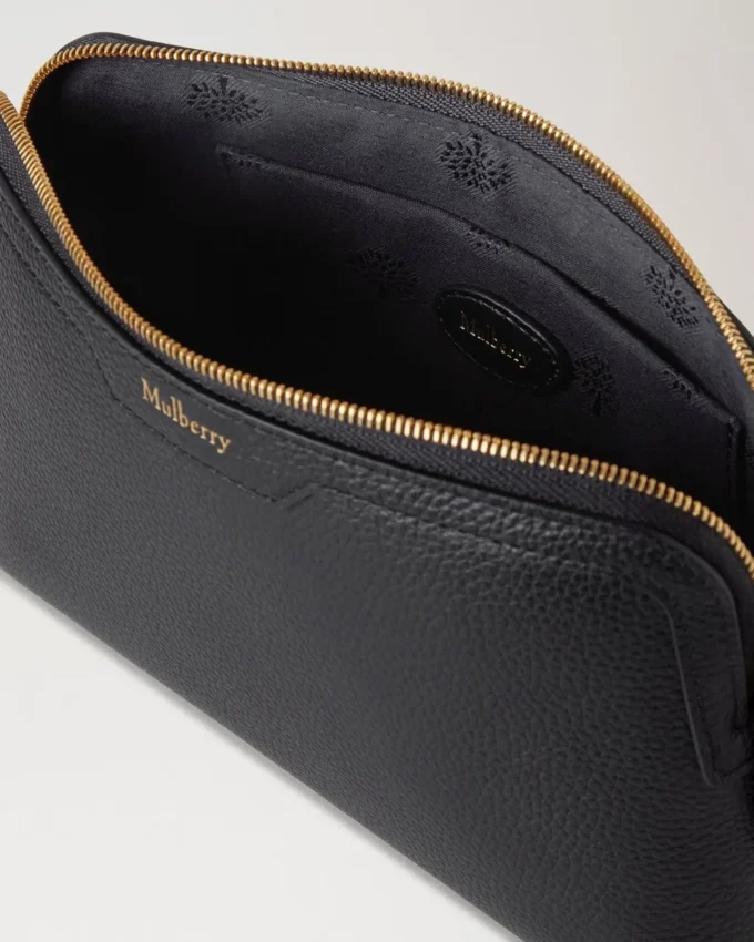 Kleine Kosmetiktasche Schwarz Small Classic Grain Damen Kleine Kosmetiktasche Schwarz Small Classic Grain Damen