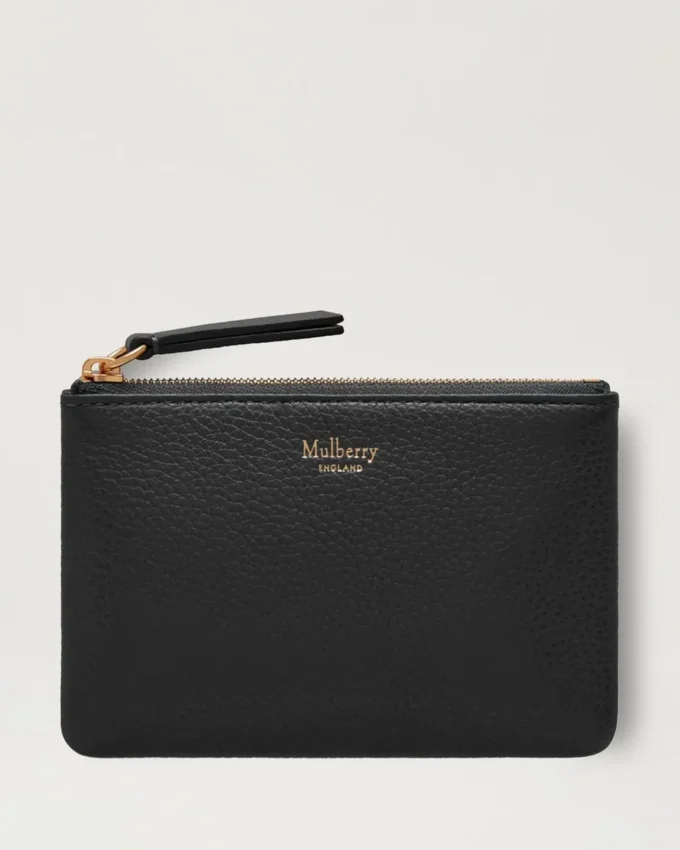 Kleine Münztasche mit Reißverschluss, schwarz, Small Classic Grain, Damen Kleine Münztasche mit Reißverschluss, schwarz, Small Classic Grain, Damen