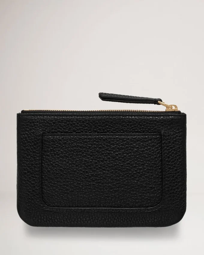 Kleine Münztasche mit Reißverschluss, schwarz, Small Classic Grain, Damen Kleine Münztasche mit Reißverschluss, schwarz, Small Classic Grain, Damen