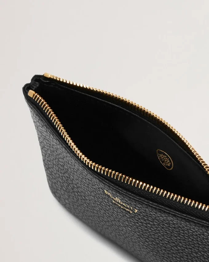 Kleine Münztasche mit Reißverschluss, schwarz, Small Classic Grain, Damen Kleine Münztasche mit Reißverschluss, schwarz, Small Classic Grain, Damen