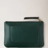 Kleine Münztasche mit Reißverschluss und Mulberry-Plakette, Mulberry Green, klein, klassisches Narbungsmuster Kleine Münztasche mit Reißverschluss und Mulberry-Plakette, Mulberry Green, klein, klassisches Narbungsmuster