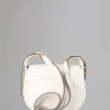 Kleine Sadie-Tasche aus gebrauchtem weißem Ziegenleder mit Print Kleine Sadie-Tasche aus gebrauchtem weißem Ziegenleder mit Print