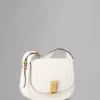 Kleine Sadie-Tasche aus gebrauchtem weißem Ziegenleder mit Print Kleine Sadie-Tasche aus gebrauchtem weißem Ziegenleder mit Print