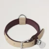 Kleines Lederhalsband Dune & Oxblood Small Classic Grain Kleines Lederhalsband Dune & Oxblood Small Classic Grain