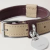Kleines Lederhalsband Dune & Oxblood Small Classic Grain Kleines Lederhalsband Dune & Oxblood Small Classic Grain