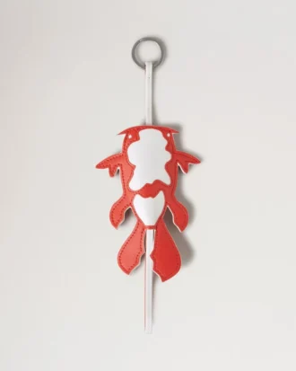 Koi-Fisch-Schlüsselanhänger Korallenfarbenes, Silky Calf-Leder für Damen Koi-Fisch-Schlüsselanhänger Korallenfarbenes, Silky Calf-Leder für Damen