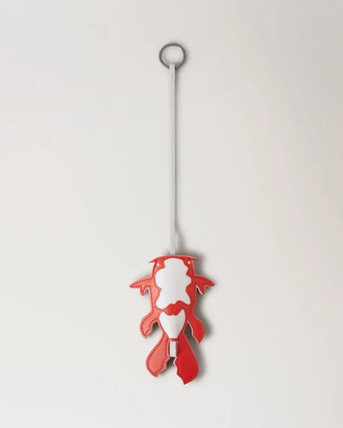 Koi-Fisch-Schlüsselanhänger Korallenfarbenes, Silky Calf-Leder für Damen Koi-Fisch-Schlüsselanhänger Korallenfarbenes, Silky Calf-Leder für Damen