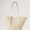 Korb-Tasche Weiß Raffia Damen Korb-Tasche Weiß Raffia Damen