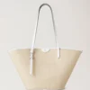 Korb-Tasche Weiß Raffia Damen Korb-Tasche Weiß Raffia Damen