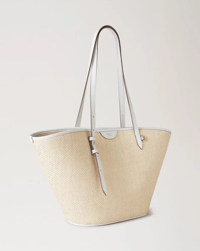 Korb-Tasche Weiß Raffia Damen Korb-Tasche Weiß Raffia Damen