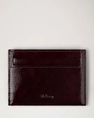 Kreditkartenetui Deep Aubergine Lackleder Damen