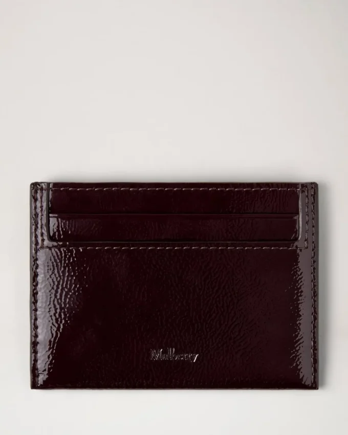 Kreditkartenetui Deep Aubergine Lackleder Damen Kreditkartenetui Deep Aubergine Lackleder Damen