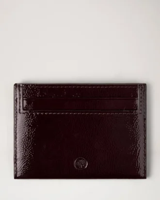 Kreditkartenetui Deep Aubergine Lackleder Damen
