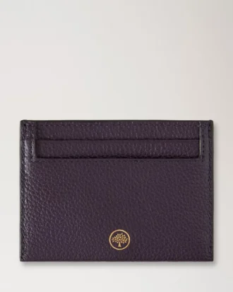 Kreditkartenetui Deep Aubergine Small Classic Grain
