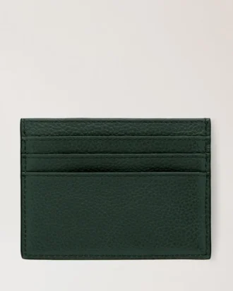 Kreditkartenetui mit Reißverschluss, Mulberry Green, klein, klassisches Narbungsmuster