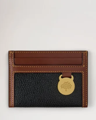 Kreditkartenetui Schwarz & Cognac Bio-basiertes Scotchgrain