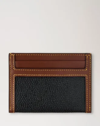 Kreditkartenetui Schwarz & Cognac Bio-basiertes Scotchgrain