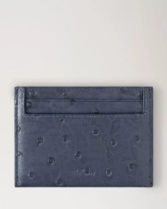 Kreditkartenetui Stormy Blue Straußenleder Damen