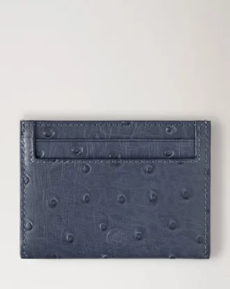 Kreditkartenetui Stormy Blue Straußenleder Damen