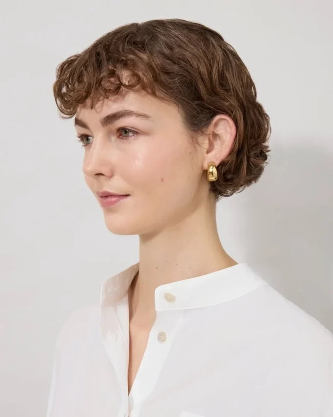 Lana Creolen aus vergoldetem Messing für Damen Lana Creolen aus vergoldetem Messing für Damen