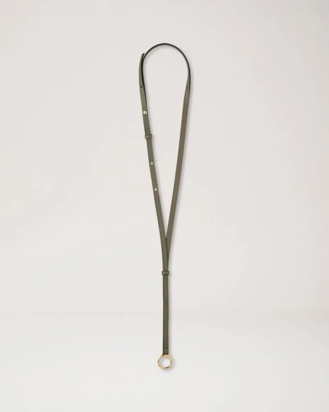 Lanyard Leinengrün Micro Classic Grain Damen Lanyard Leinengrün Micro Classic Grain Damen