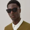 Laurie Sonnenbrille Schwarze Bio-Acetat-Sonnenbrille