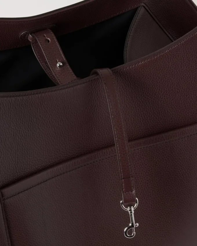Leder-Hundetragetasche Oxblood Small Classic Grain Leder-Hundetragetasche Oxblood Small Classic Grain