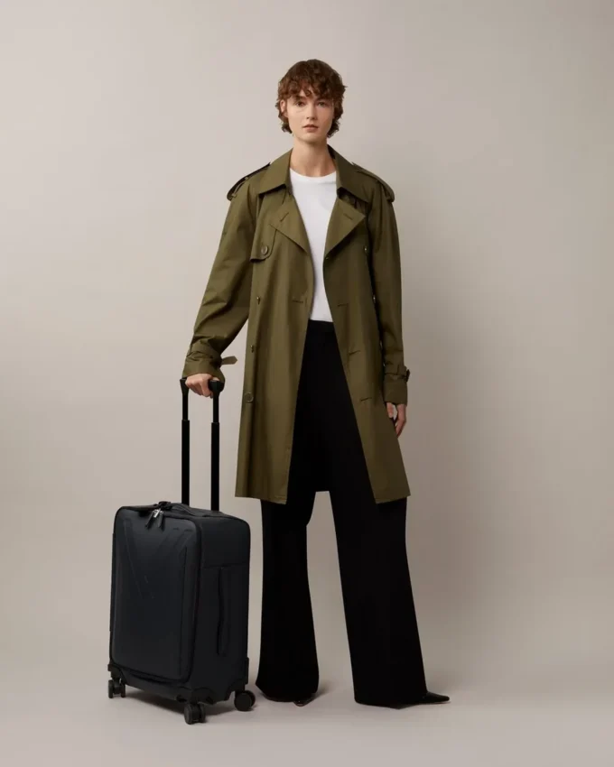 Leder-Koffer mit 4 Rollen „Night Sky“ Small Classic Grain